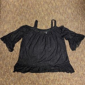 Lane Bryant black lace top